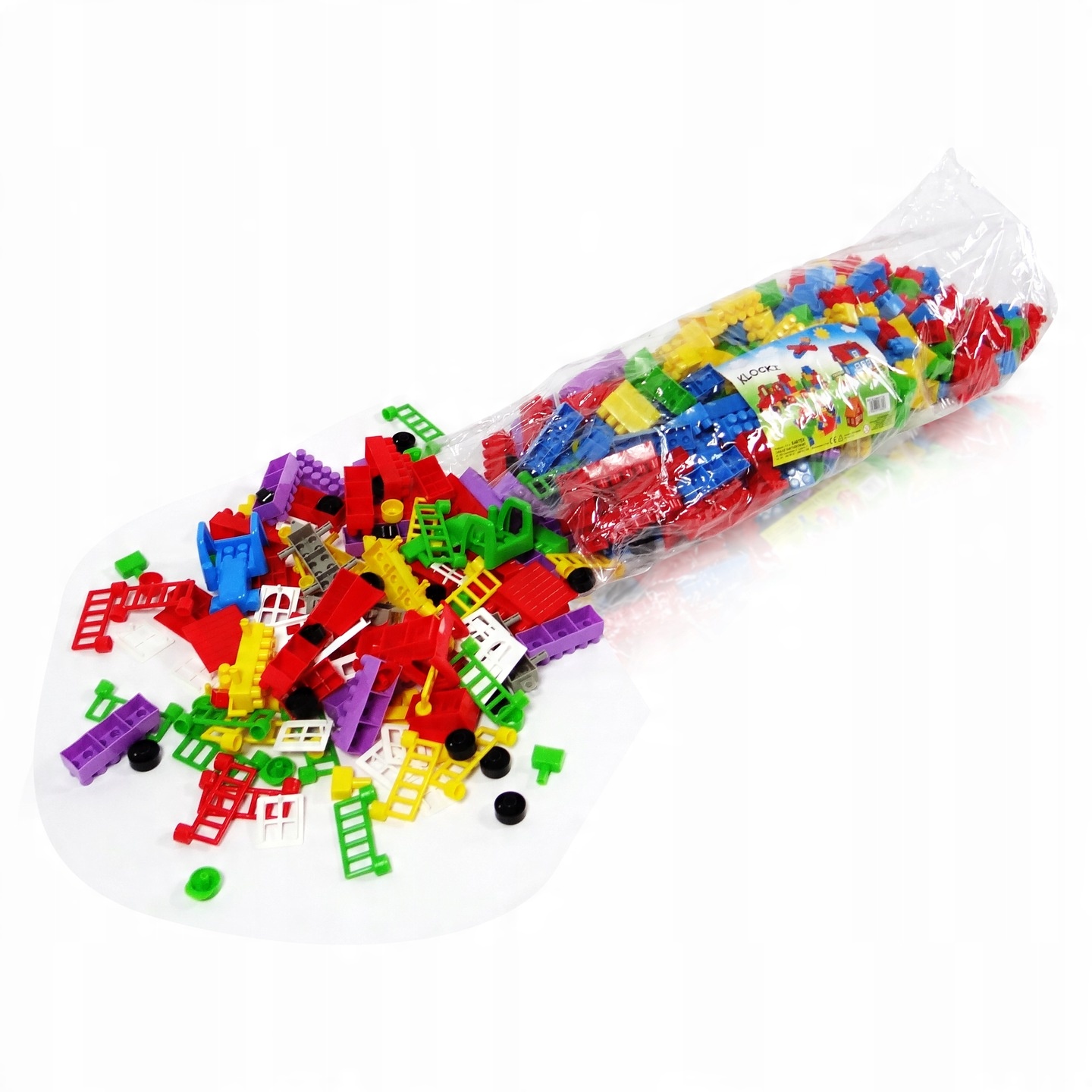 

Klocki Duże Zestaw 200 el Plastikowe Konstrukcyjne