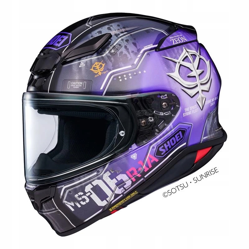 Motocyklová prilba Shoei NXR2 H-mobility Zaku TC-12 fialová čierna Darčeky
