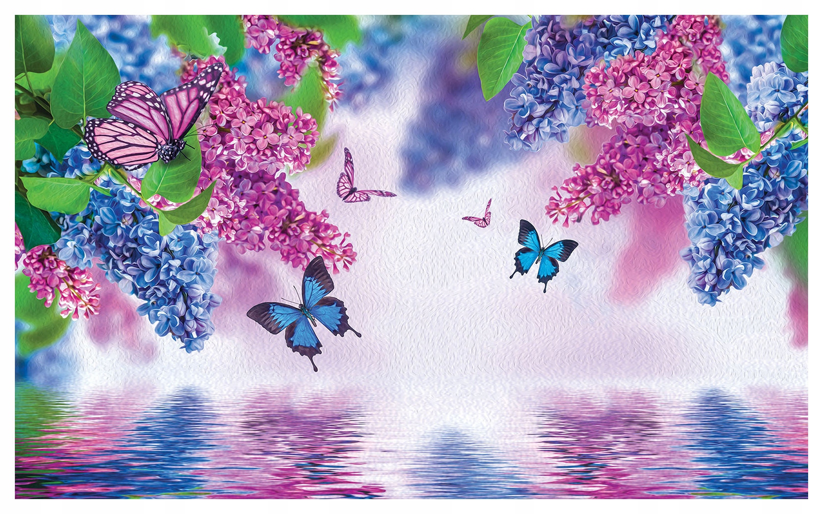 Fototapeta Lilaki jarní odraz příroda vinylová 208x146 lepidlo