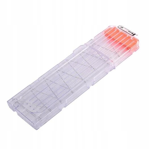 PRZEZROCZYSTY MAGAZYNEK CLIP NA 18 STRZAŁ DO NERF Rodzaj pistolety