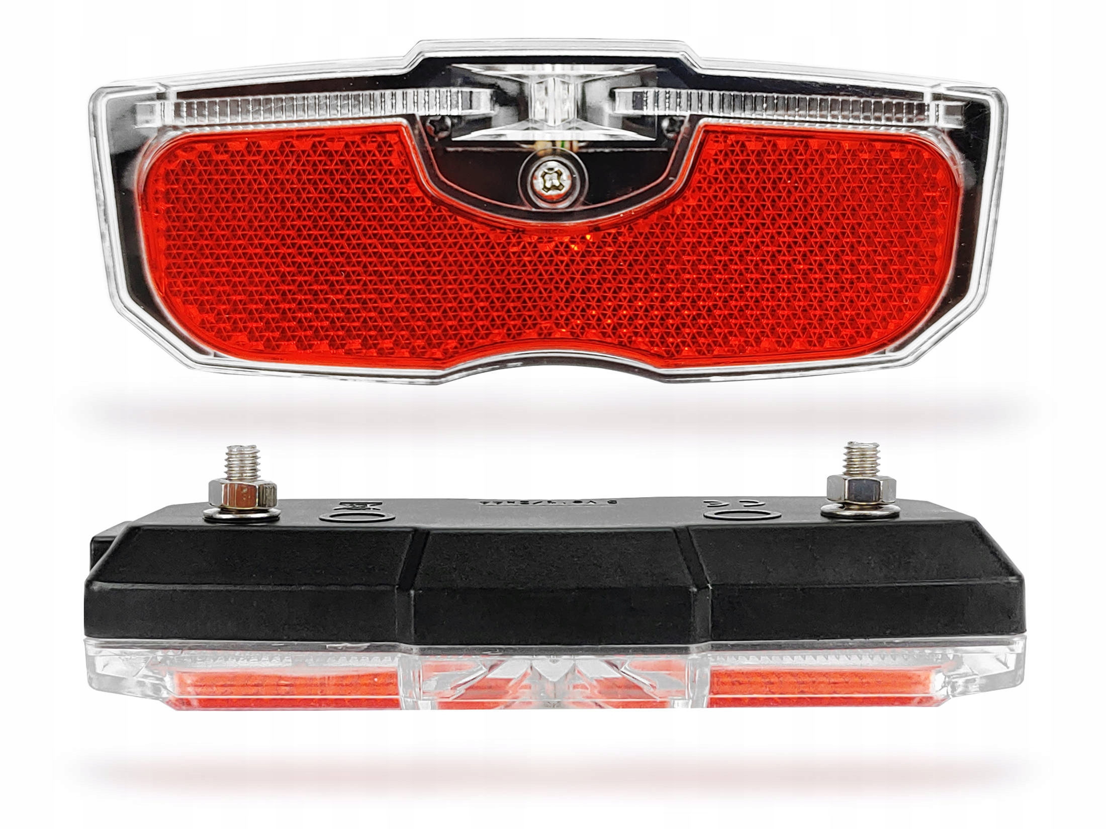 Lampka rowerowa tylna LED na bagażnik - 2 x AA Zasilanie bateria