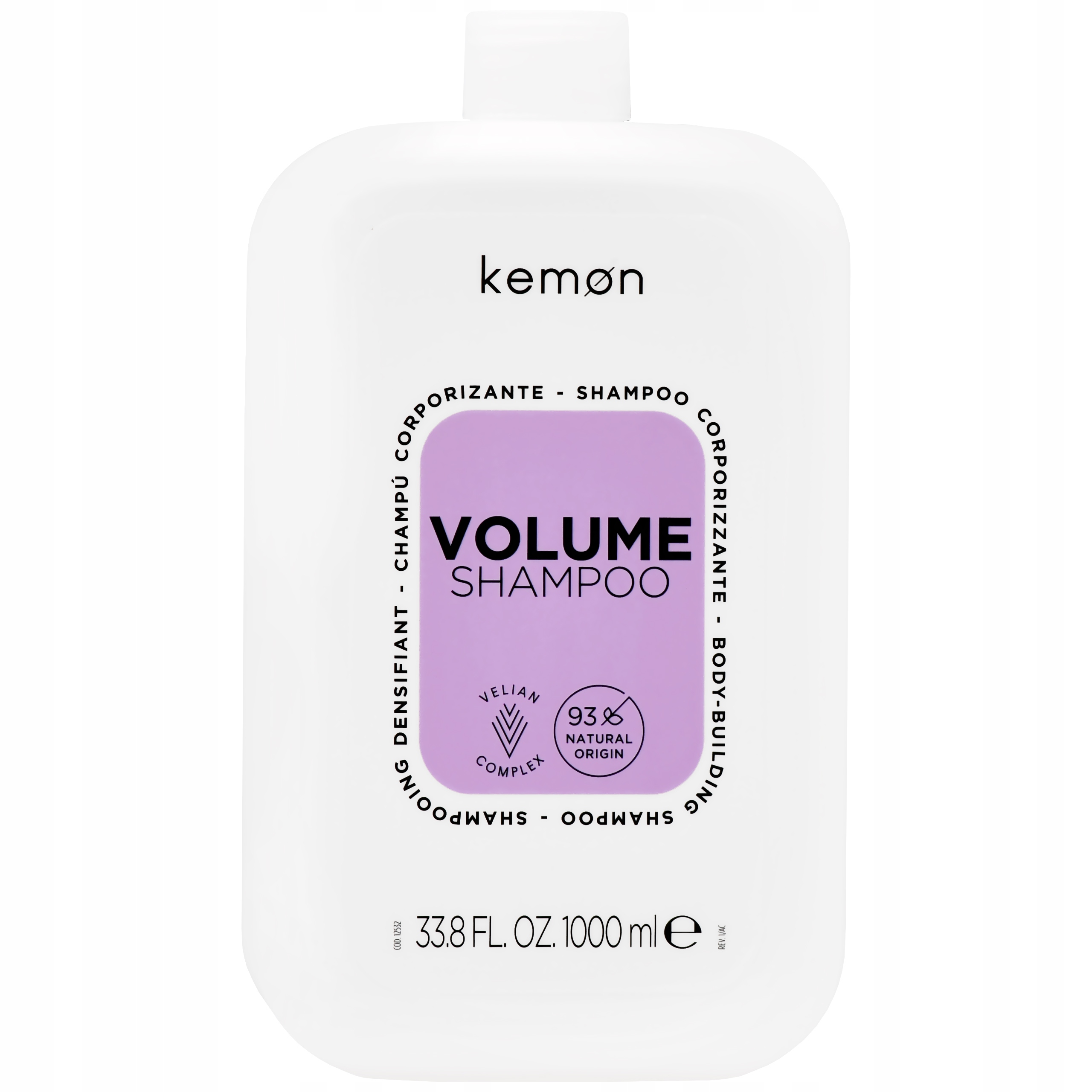 Kemon Volume Šampon pro jemné vlasy, dodává objem, 1000 ml