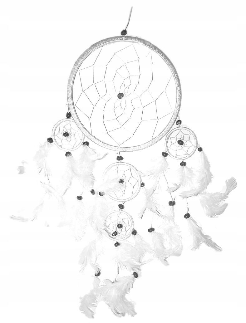ŁAPACZ SNÓW DREAMCATCHER 70 CM BIAŁY