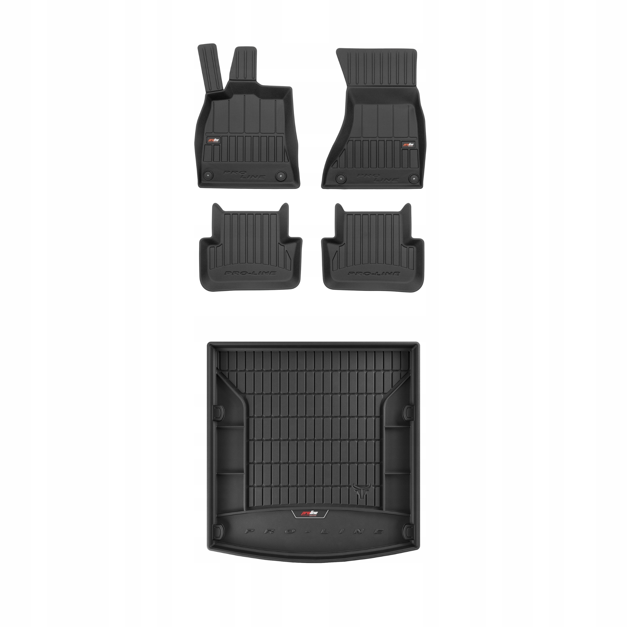 Frogum 3D Sada gumových koberců a rohože s logem pro Audi A4 B8 07-15