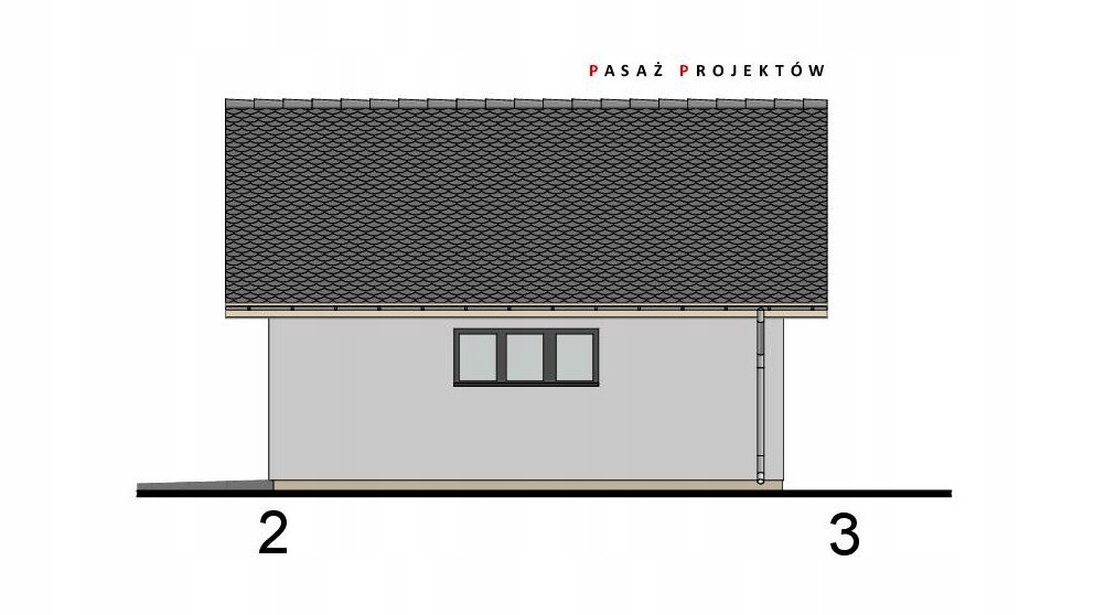 PROJEKT GARAŻU DWUSTANOWISKOWEGO G231 Szerokość 7 m