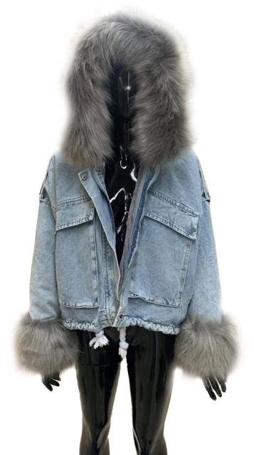 

Kurtka Jeansowa Z Futerkiem Katana Futerko Miś S