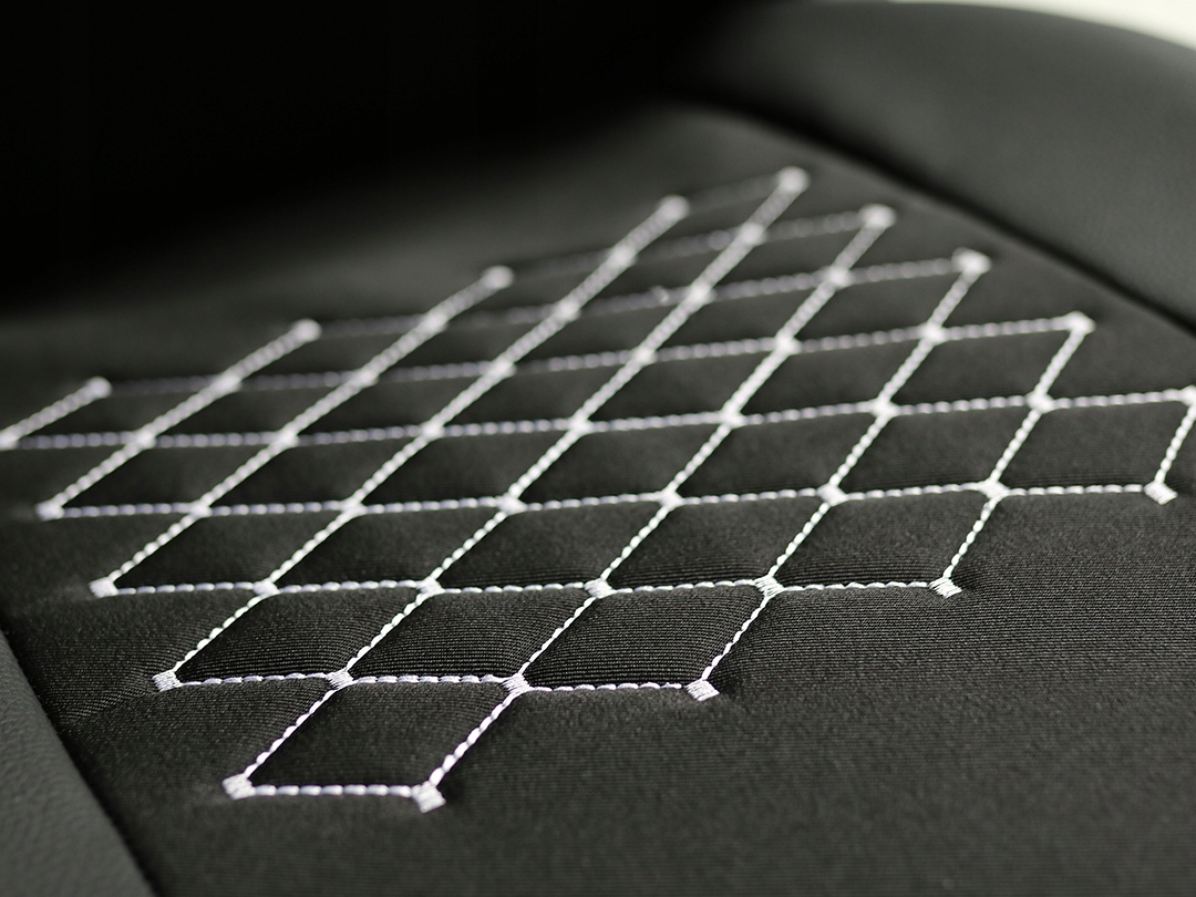 GRUBE POKROWCE MIAROWE NA SIEDZENIA FOTELE SAMOCHODOWE do FORD KA 1 3d Kolor obszycia szary