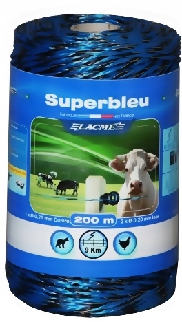 

Pastuch Plecionka Superbleu Niebiesko-czarna 200M