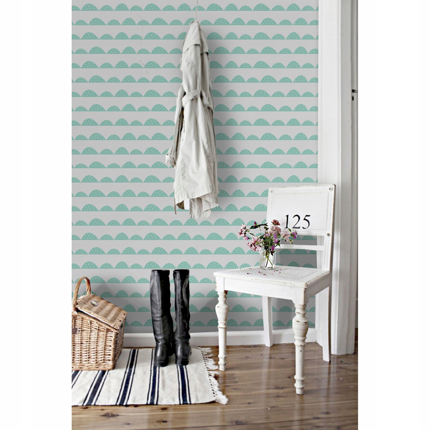 

Tapeta flizelinowa Miętowe wzgórza 416x254 + klej