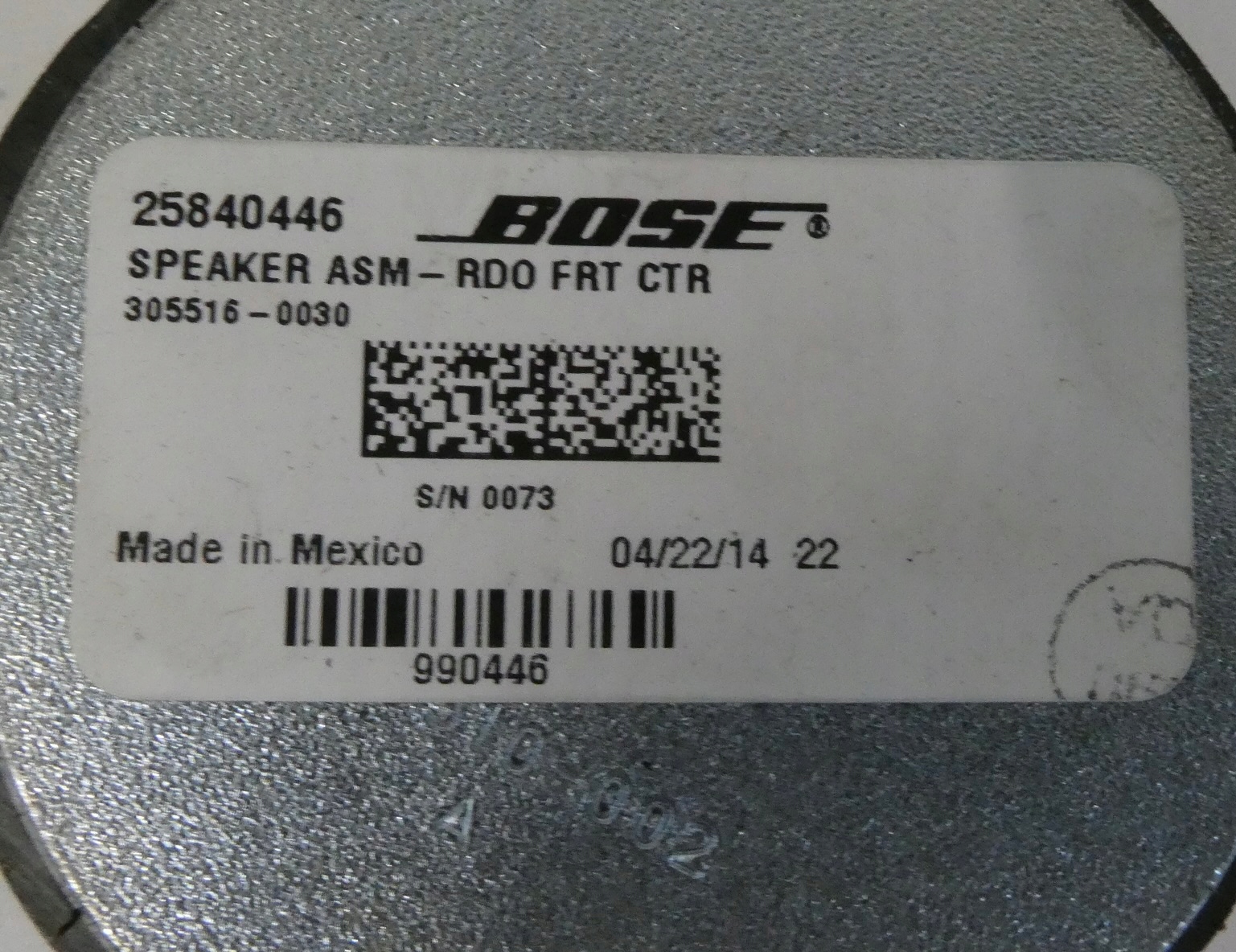 speaker central BOSE OPEL INSIGNIA A