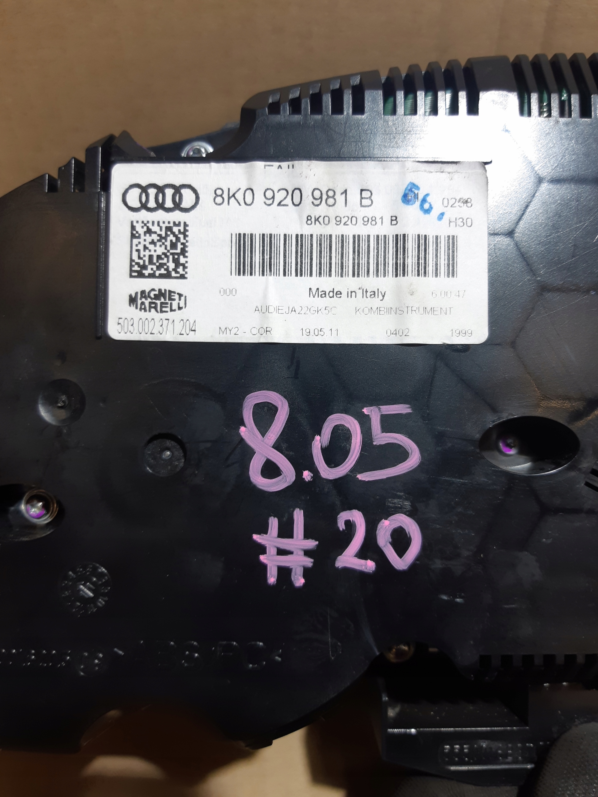AUDI A4 B8 LIFT PB dials dials UK 8K0920981B