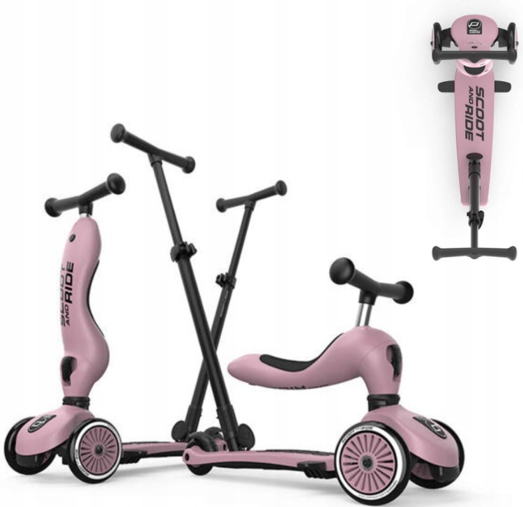 Scoot and Ride Highwaykick 1 Push&Go Wildberry Hulajnoga z Rączką 1-5 lat