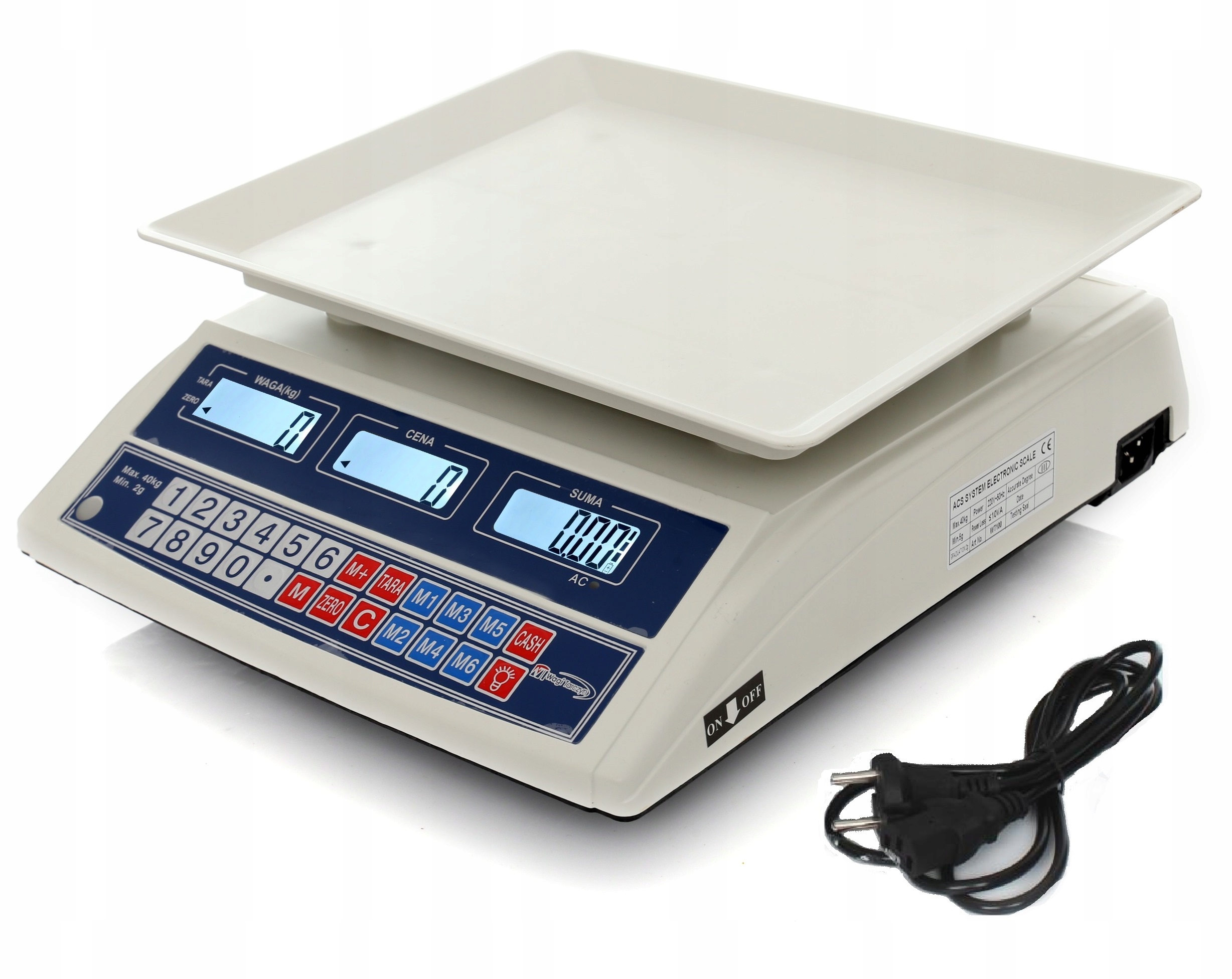 

Waga Sklepowa 40KG 2g Pol ~gratis~ Elektroniczna