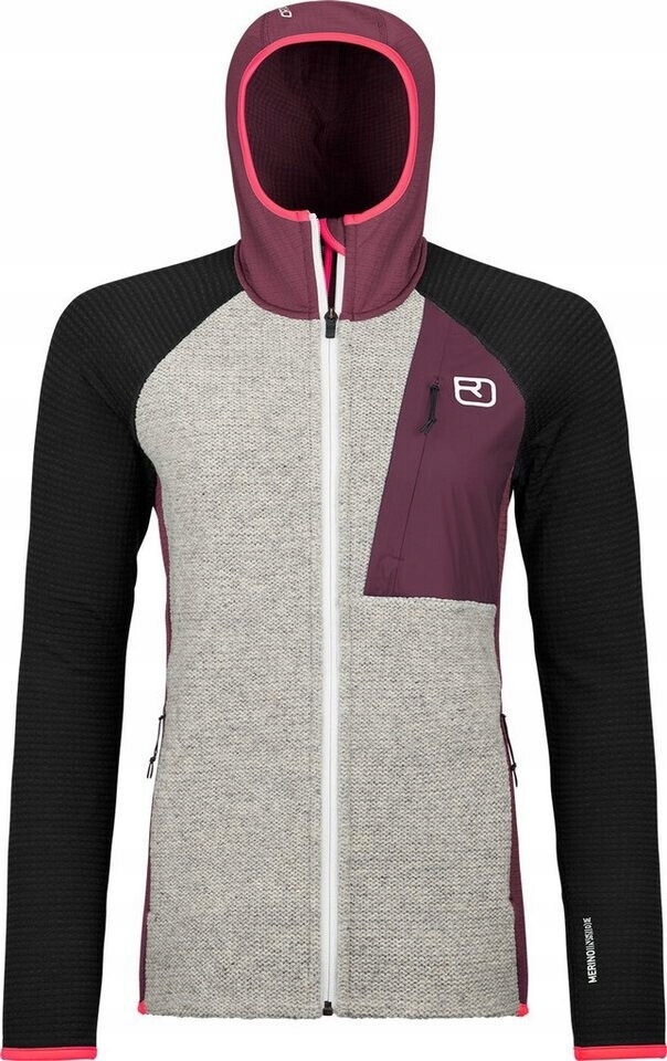 Bluza zimowa damska z kapturem Ortovox Fleece GpClassicKnitHoody r.L Merino