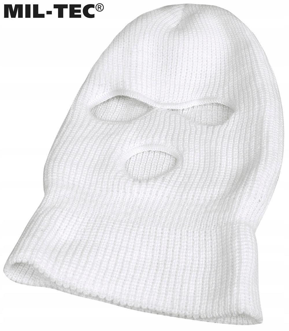 KOMINIARKA ZIMOWA 3 OTWORY CZAPKA BALACLAVA AKRYL MIL-TEC BIAŁA EAN (GTIN) 4046872149719