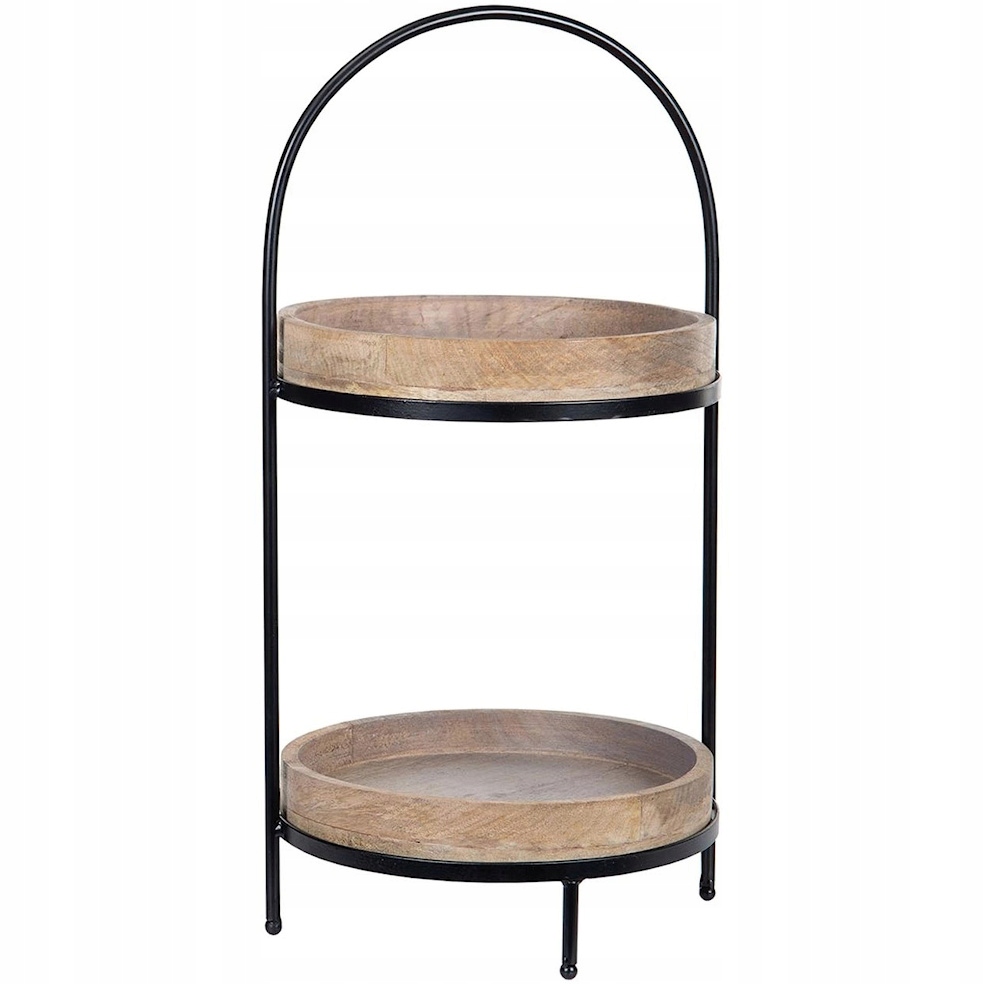 Podnos Na Ovoce 2 Patrová Muffiny Dort Dřevěná Loftová Ozdoba Dekorace