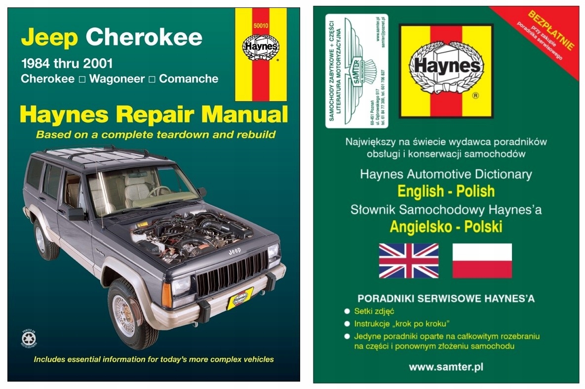 Jeep Cherokee XJ Wagoneer Comanche (1984-2001 instrukcja napraw +GRATIS 24h