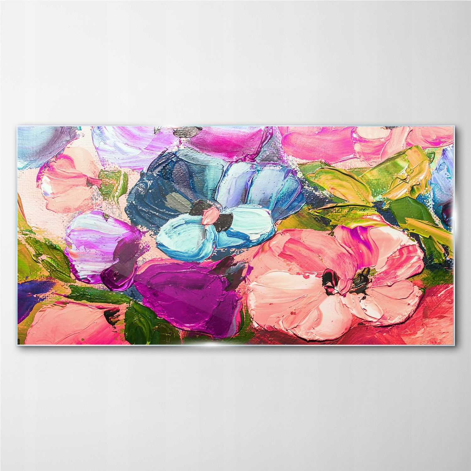 

Obraz na ścianę szklany Malarstwo kwiaty 140x70 cm