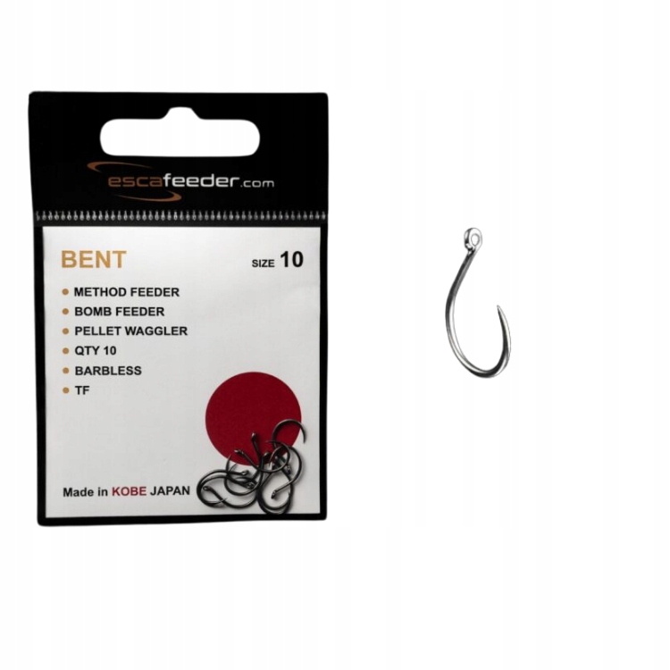 Haczyki Esca Feeder Method Barbless Bent Nr10