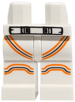 

Lego nogi nóżki figurki spodnie białe, nadruk