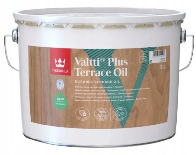 Olej na terasy Tikkurila Valtti Plus Terrace Oil Clean 9L Barvy