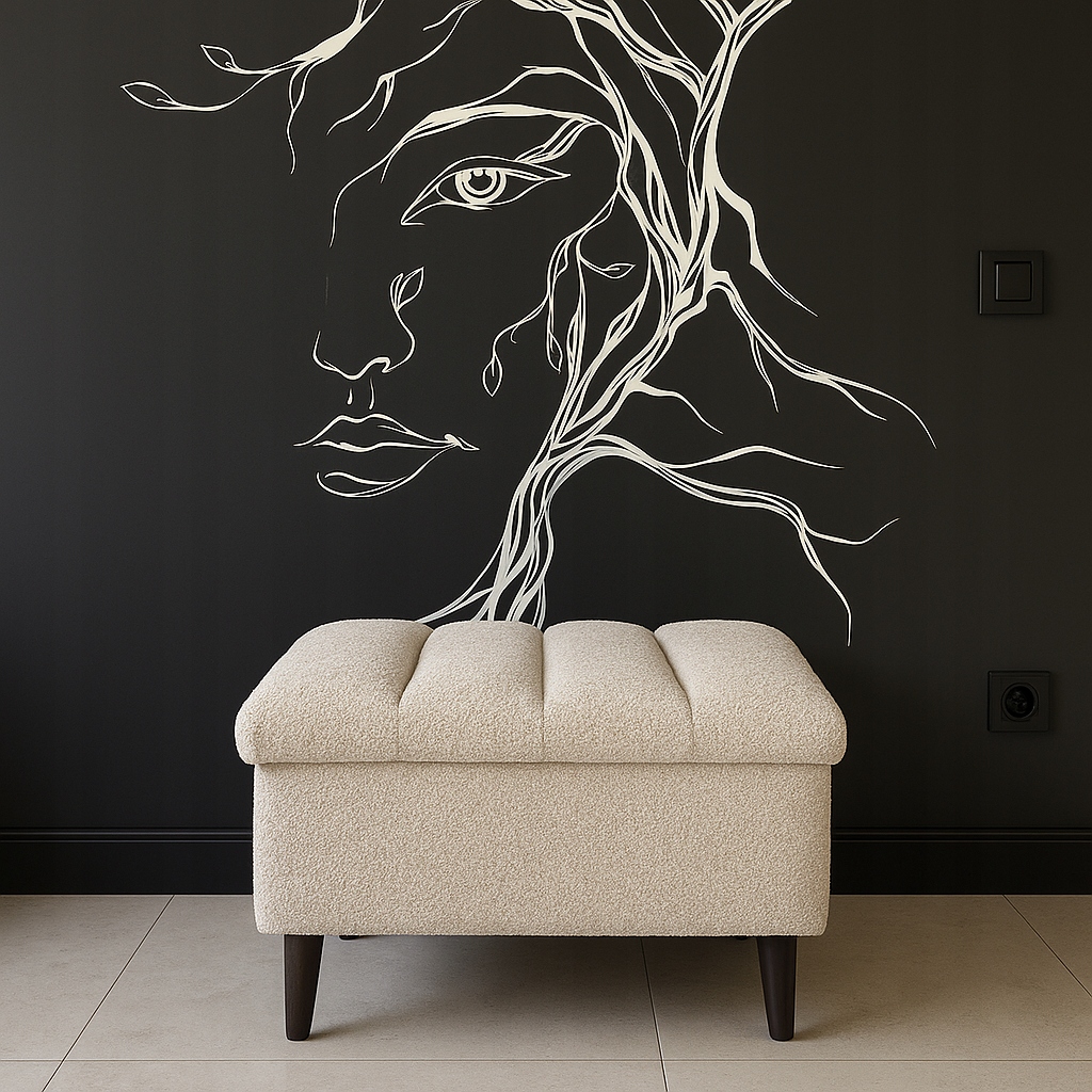 Otvárateľná taburetka s úložným priestorom, taburetka s úložným priestorom, 60 cm, boucle