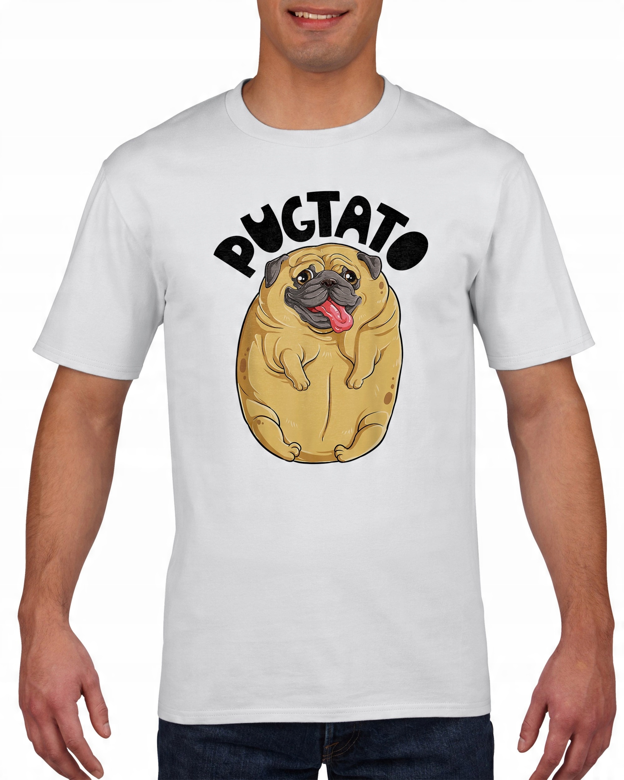 

Koszulka męska Pugtato mops pies śmieszne XL