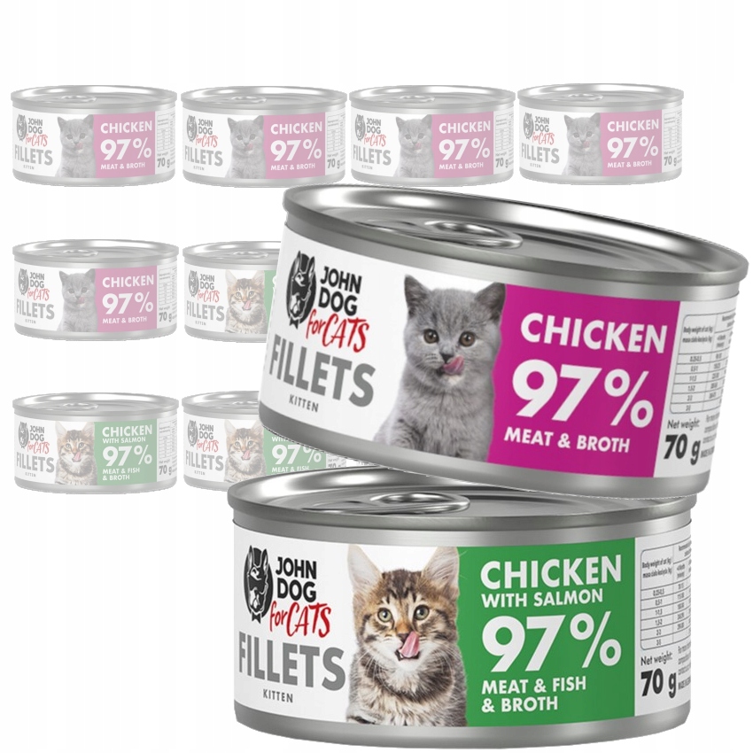 John Dog For Cats MIX Chutí Pro Koťata 12x70 g