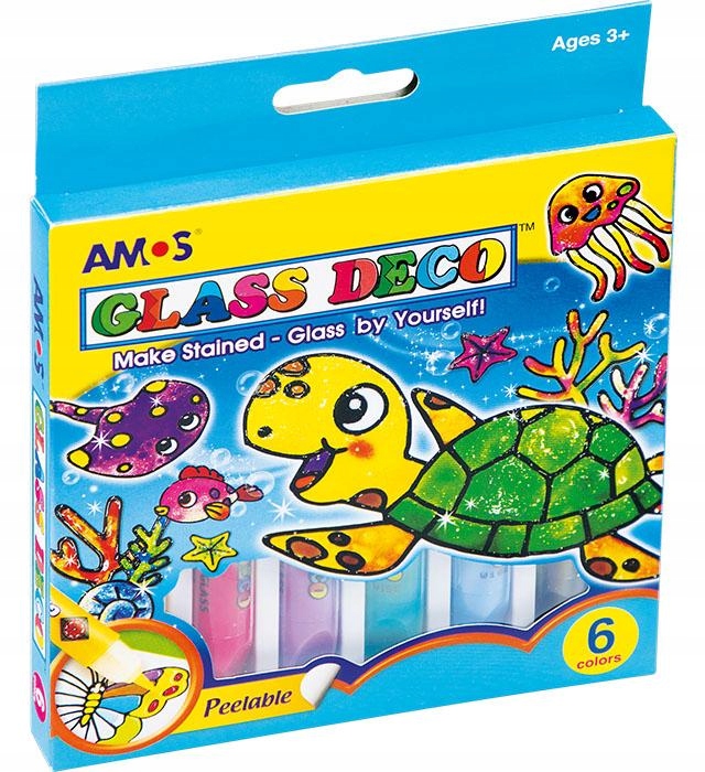 

Farby witrażowe Amos Glass Deco 10,5ml 6 kol