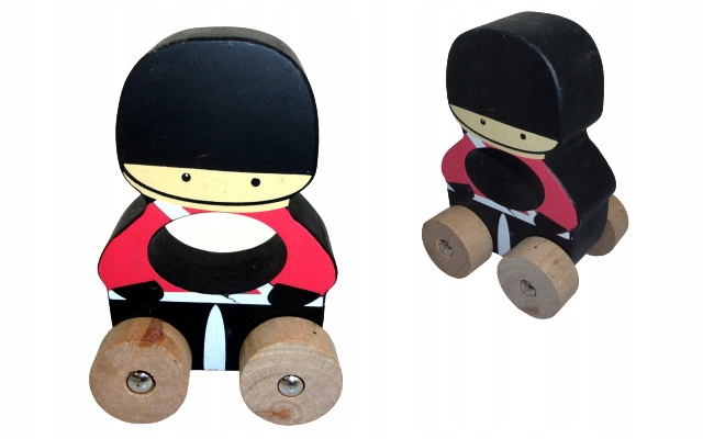 AUTKO AUTO SAM DREWNIANE NA KOŁACH LUDEK JEŻDŻĄCY