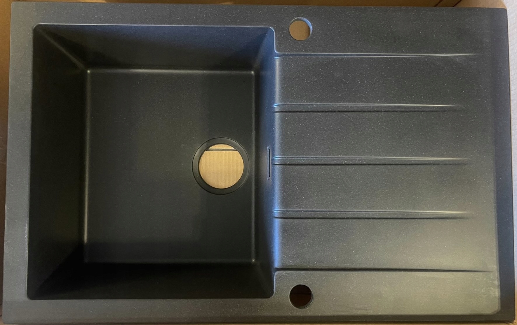 Granitový dřez dřez Scandic 20 černý 79 x 50 cm