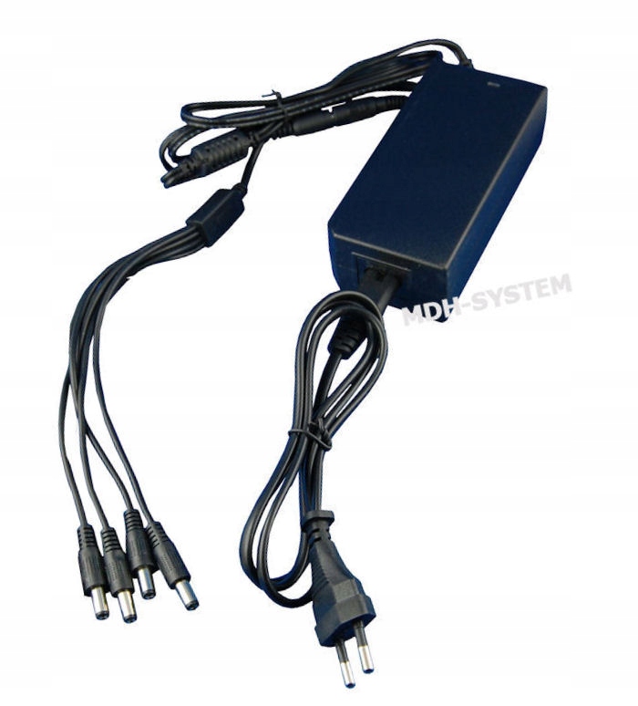 ZASILACZ STABILIZOWANY DO KAMER 12V 4A 4 WYJŚCIA