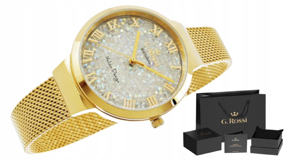 

Zegarek Damski G. Rossi Tarcza Cyrkonie +pudełko