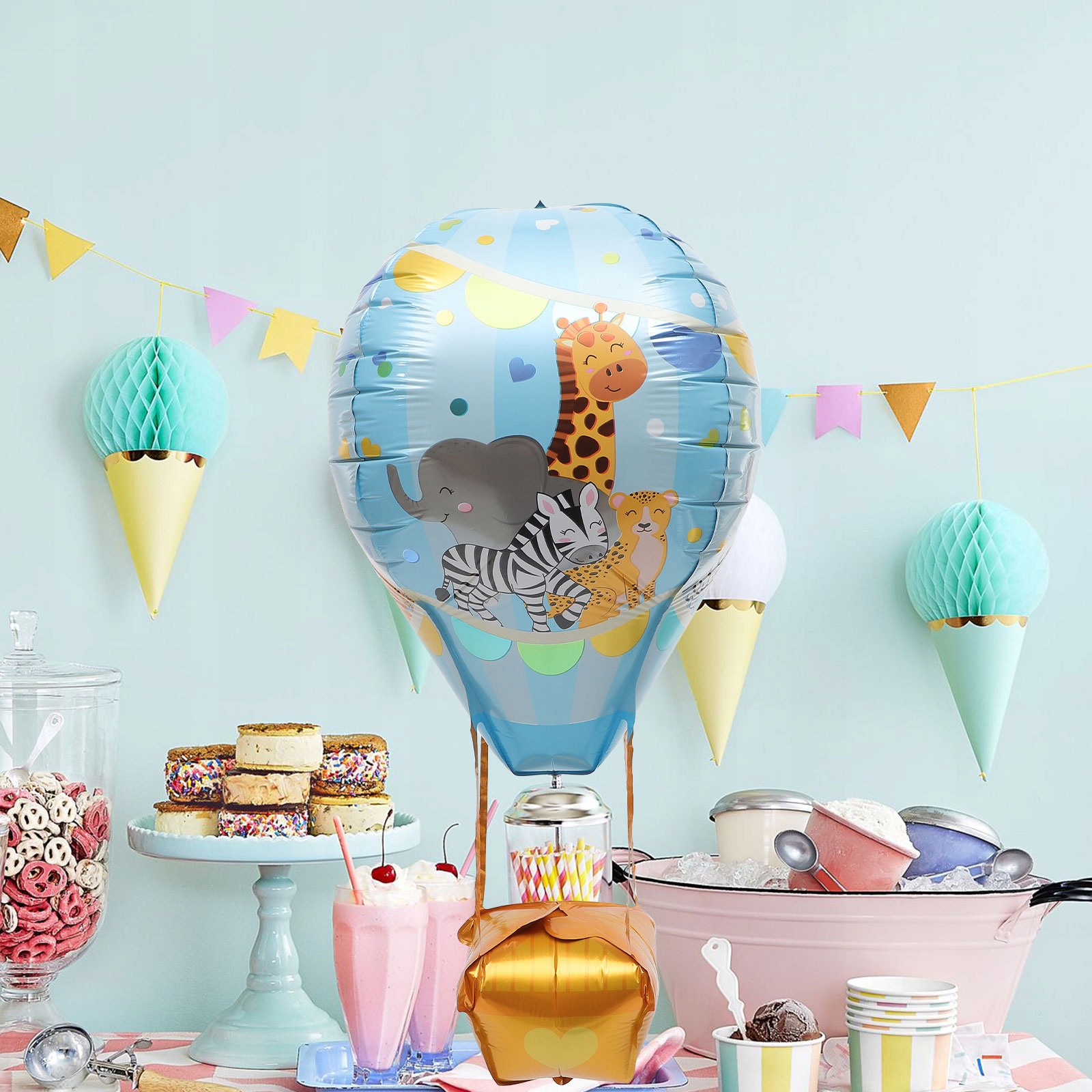 BALONY NA GORĄCE POWIETRZE DZIECIĘCE 4 SZT Kolor dominujący wielokolorowy