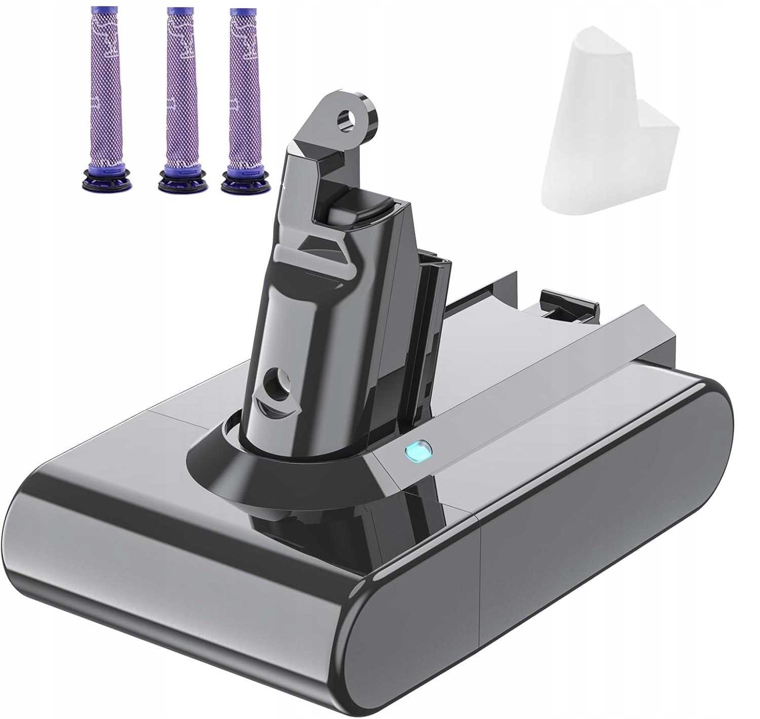 Baterie Akumulátor Pro Dyson V6 21,6 V, 6000 mAh 3 Náhradní Filtry