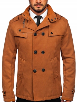 Elegantní Pánský Kabát Camelové Barvy 8857 Denley_m