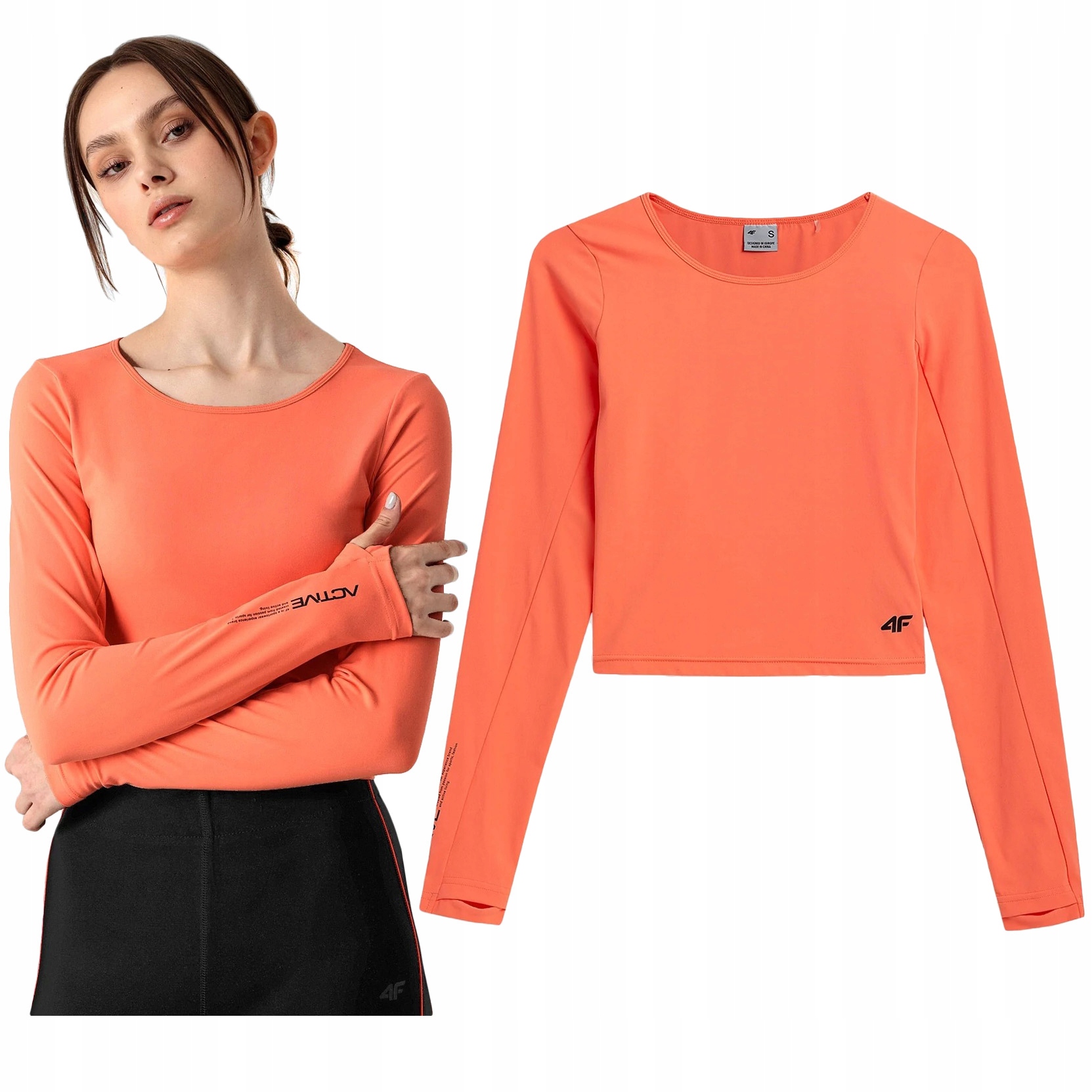 

Longsleeve damski Bluzka 4F crop top TSDL013 L