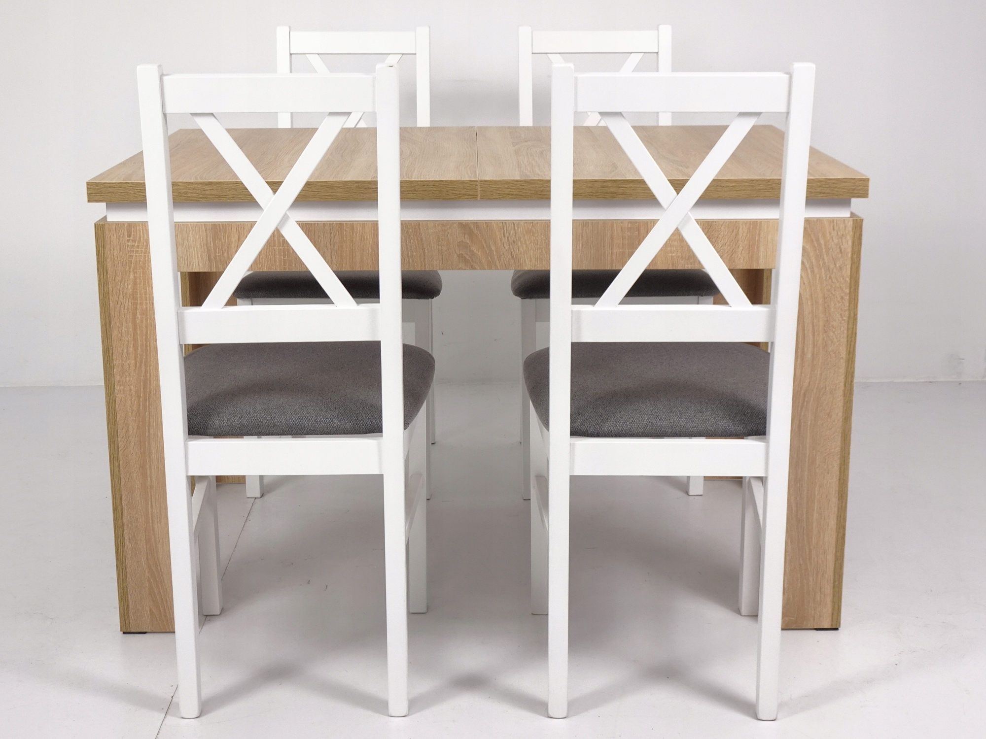 4 SKANDYNAWSKIE krzesła i STÓŁ ARTISAN 80x120/160 Marka Grande Meble