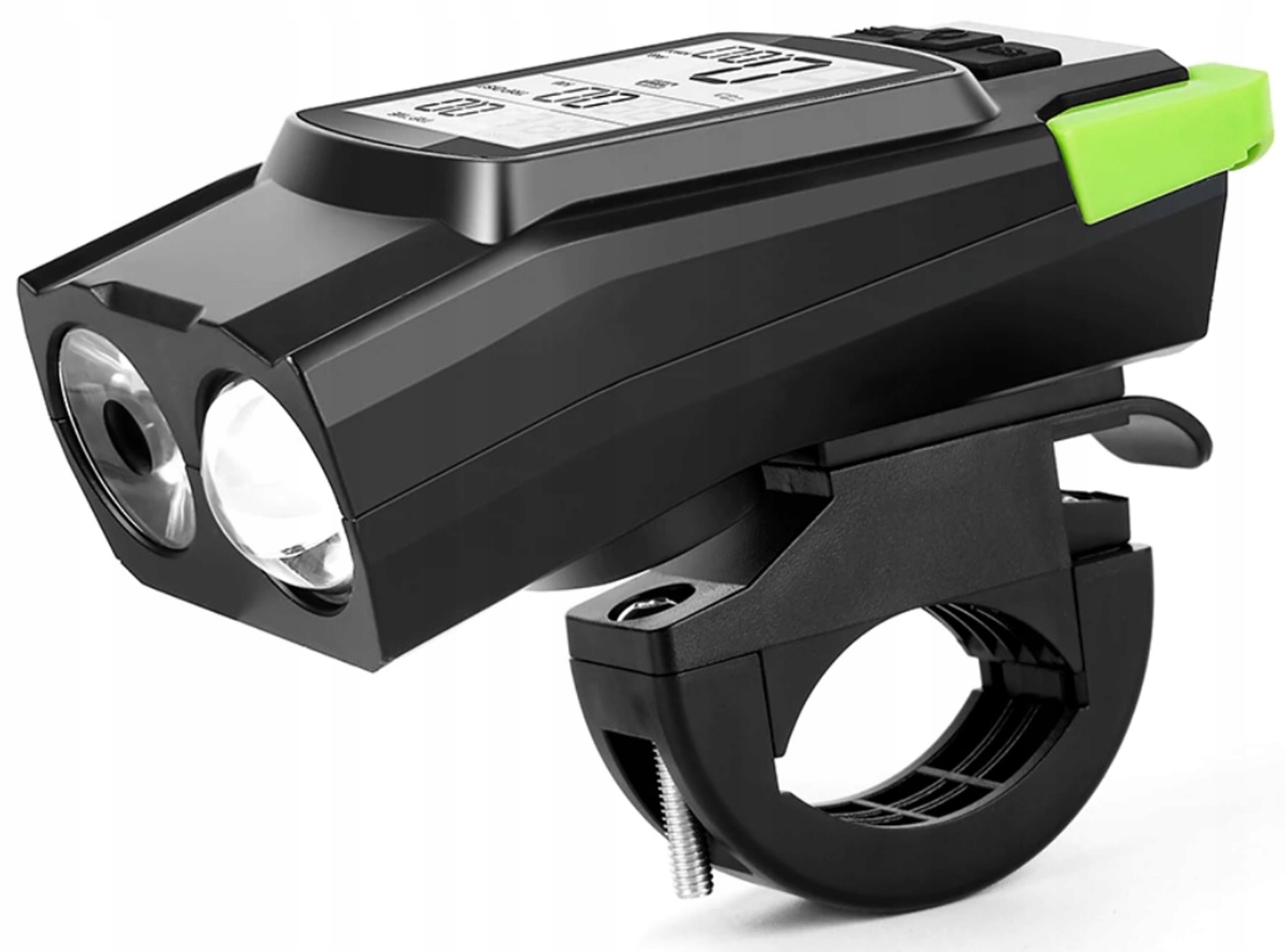 

Lampka Rowerowa Bike Computer Klakson Licznik 3w1