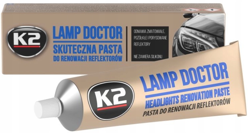 K2 Lamp Doctor pasta do regeneracji czyszczenia polerowania reflektorów 60g