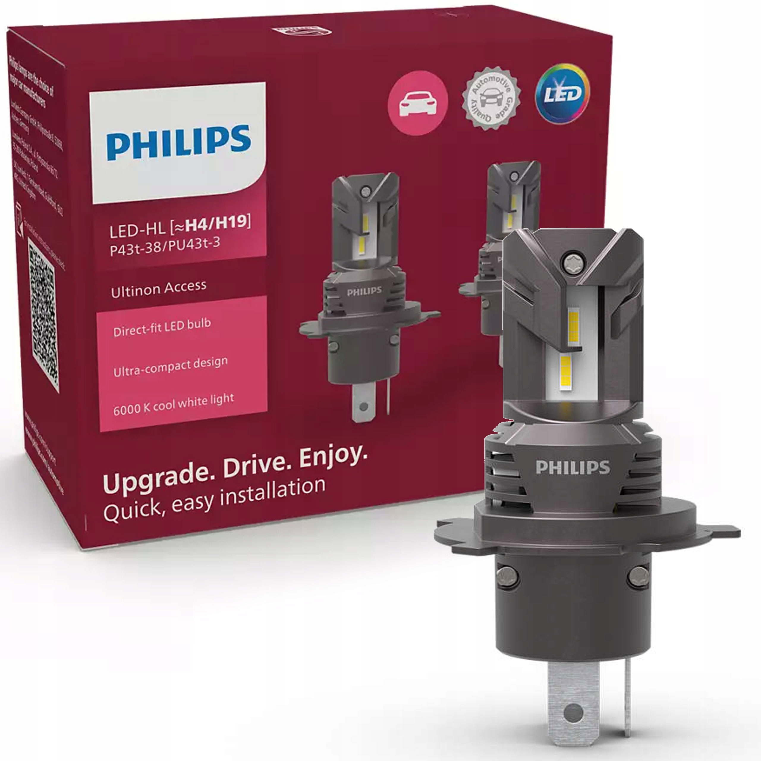 Philips Żarówki H4/H19 Ledowe Led Ultinon Access UA2500 12V