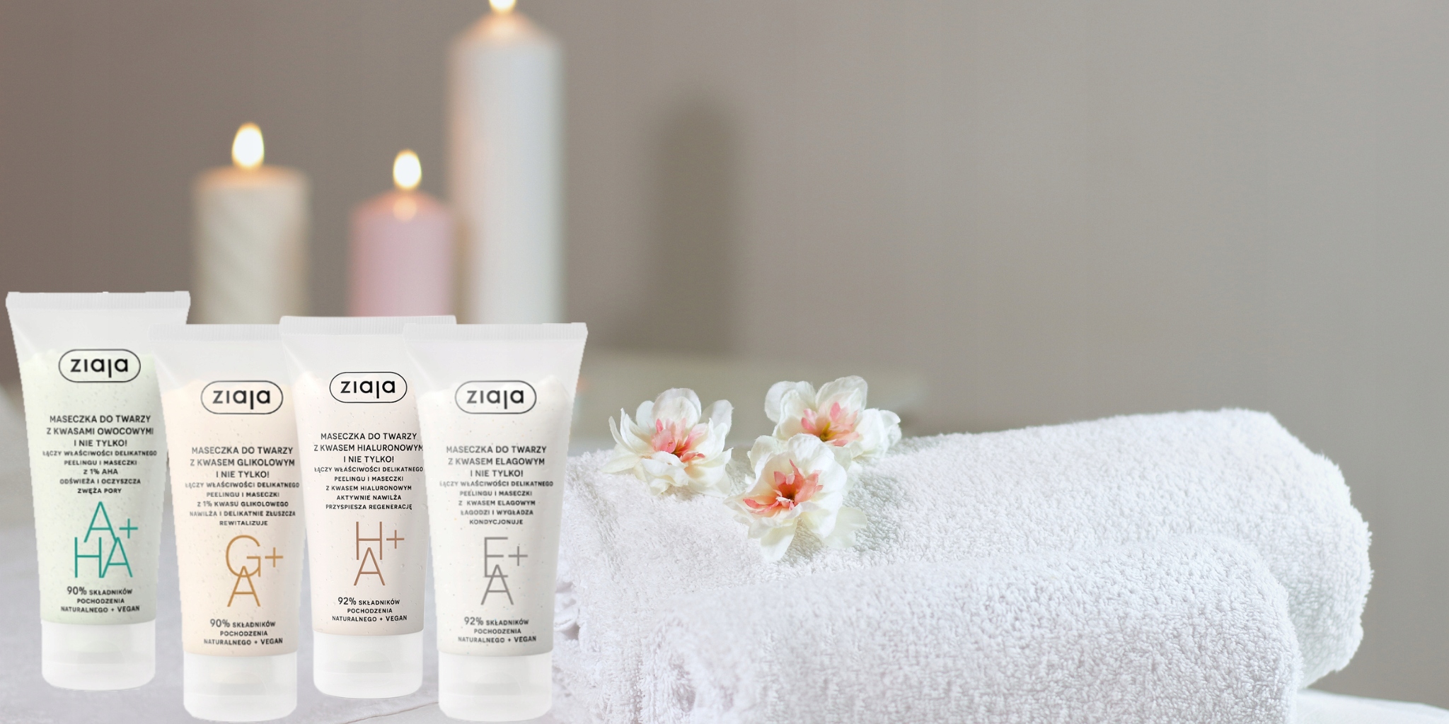 Ziaja maseczka do twarzy z kwasem elagowym 55 ml Przeznaczenie do twarzy