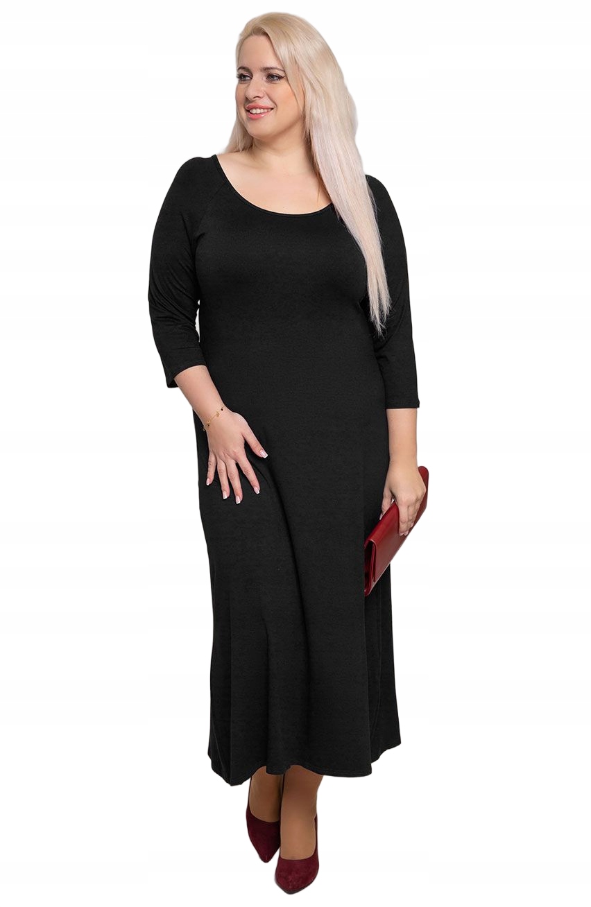 Dlouhá černá šaty Plus Size vel 46-64