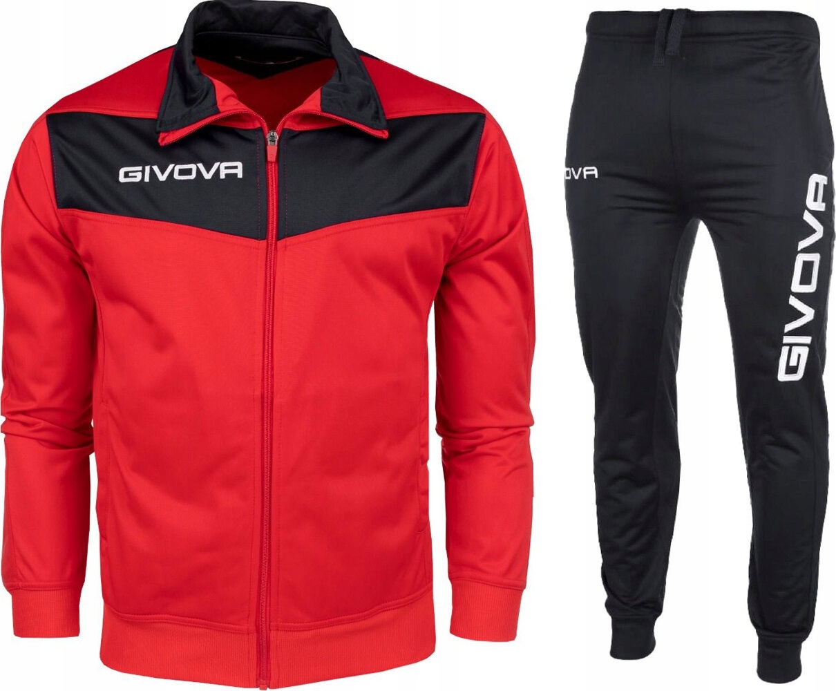 Teplákovka Givova Tuta Visa Triacetato Červeno-černý TR018 1210 r 2XL