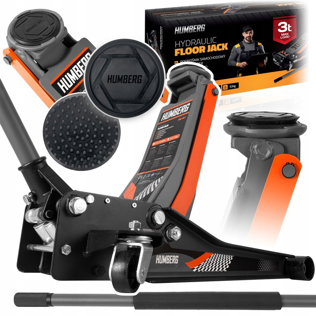 PODNOŚNIK SAMOCHODOWY 3T ŻABA HYDRAULICZNY 75-500MM LEWAREK