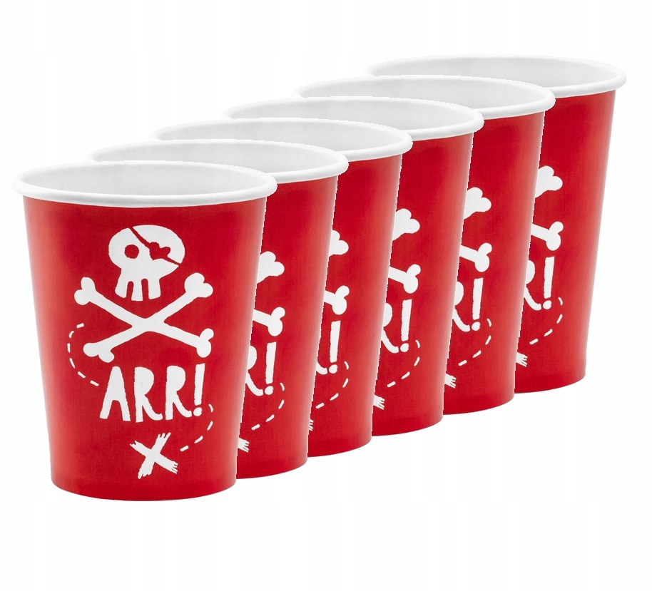 Kubeczki z piratem na urodziny Piraci z Karaibów