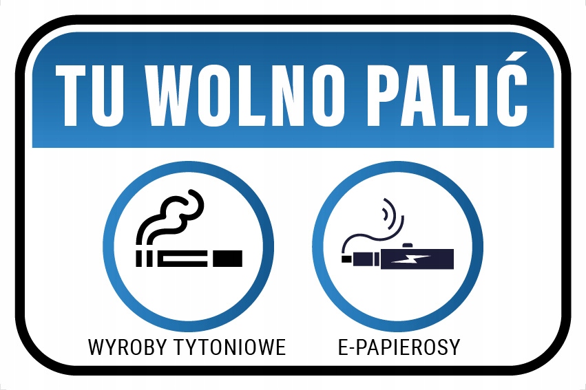 

Tabliczka 30x20 tu wolno palić