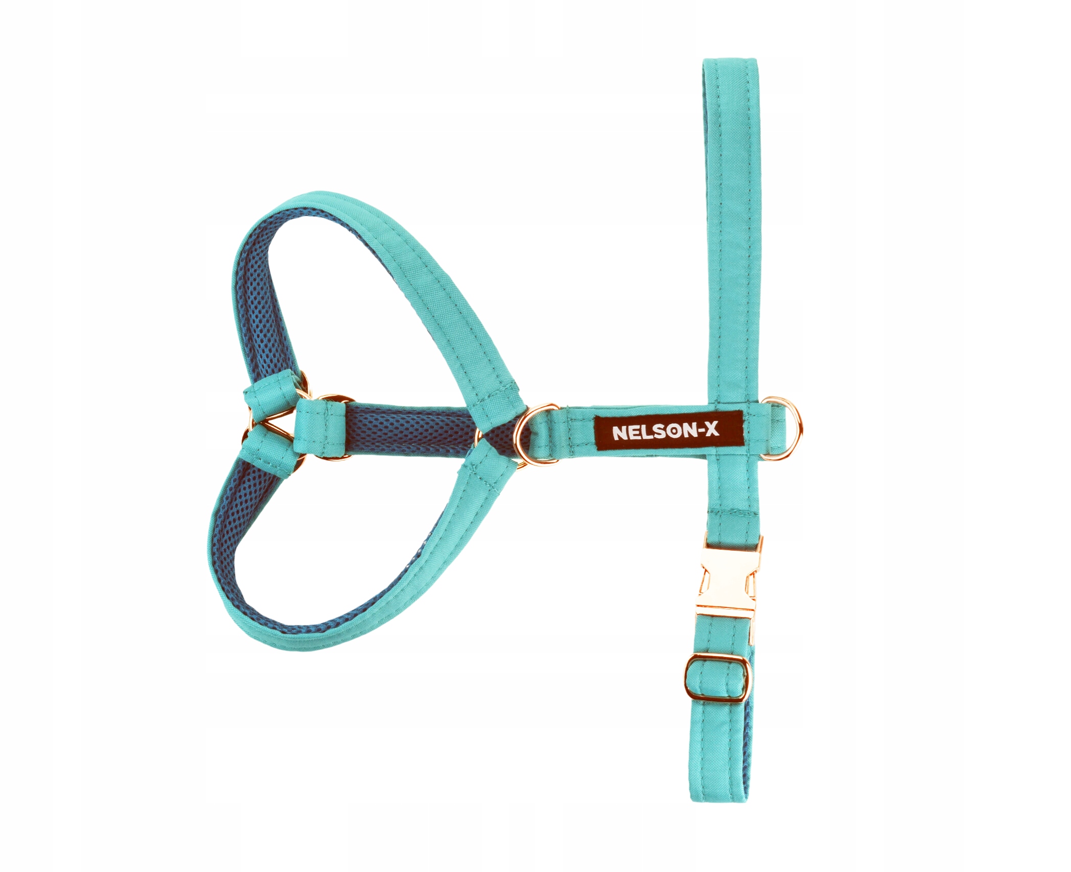 Levně Postroj Guard Pro Psa Nelson-x Goldie Velikost M Zlaté Kování Polský Výrobce