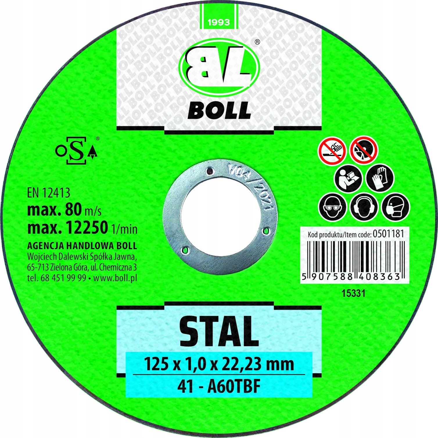 Boll tarcza do cięcia STAL 125x1,0 41-A60TBF