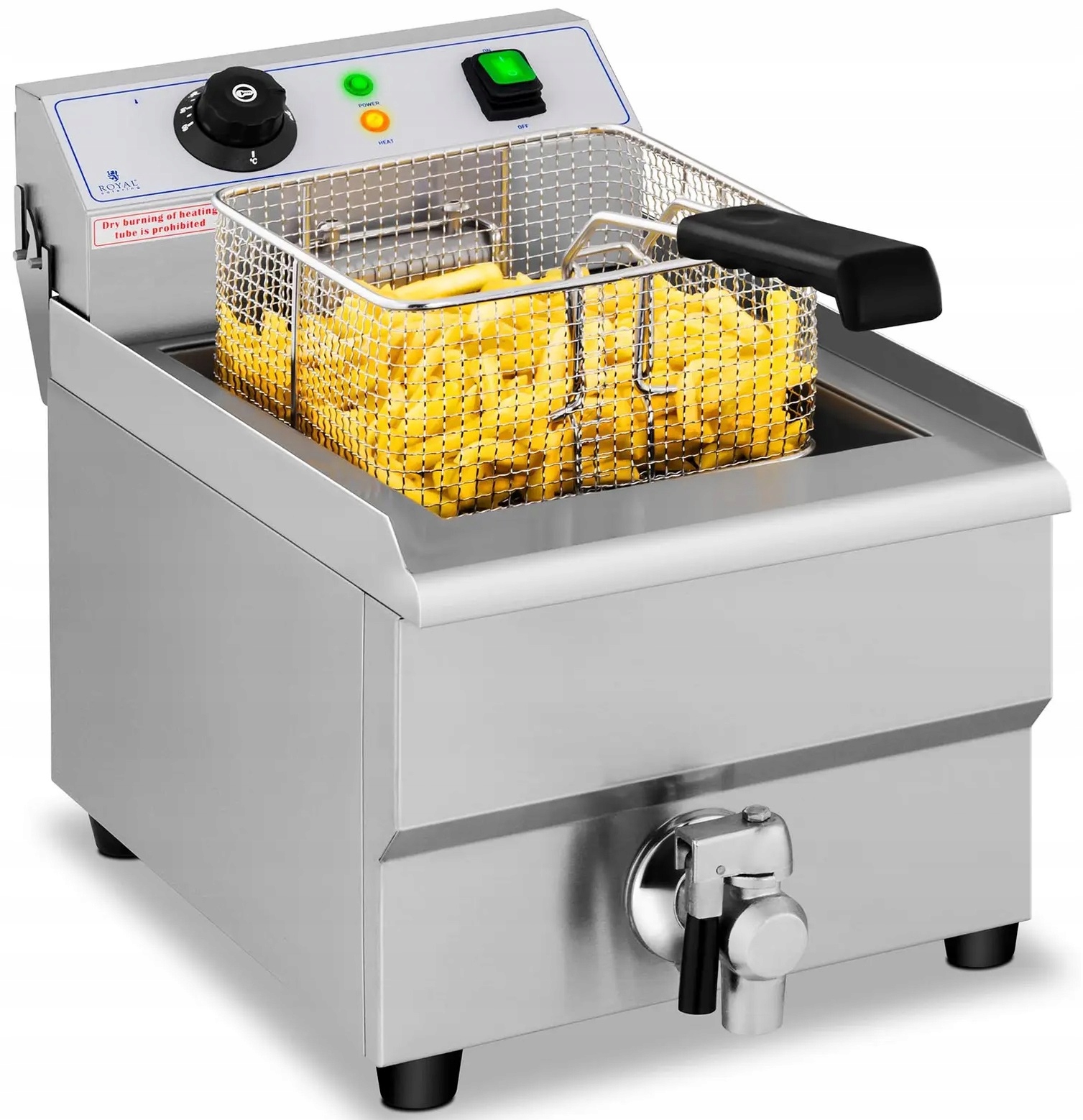Frytownica elektryczna 16l kurek spustowy ROYAL CATERING RCEF 16EB